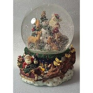 San Francisco Music Box Santa Claus “White Christmas” Snow Globe